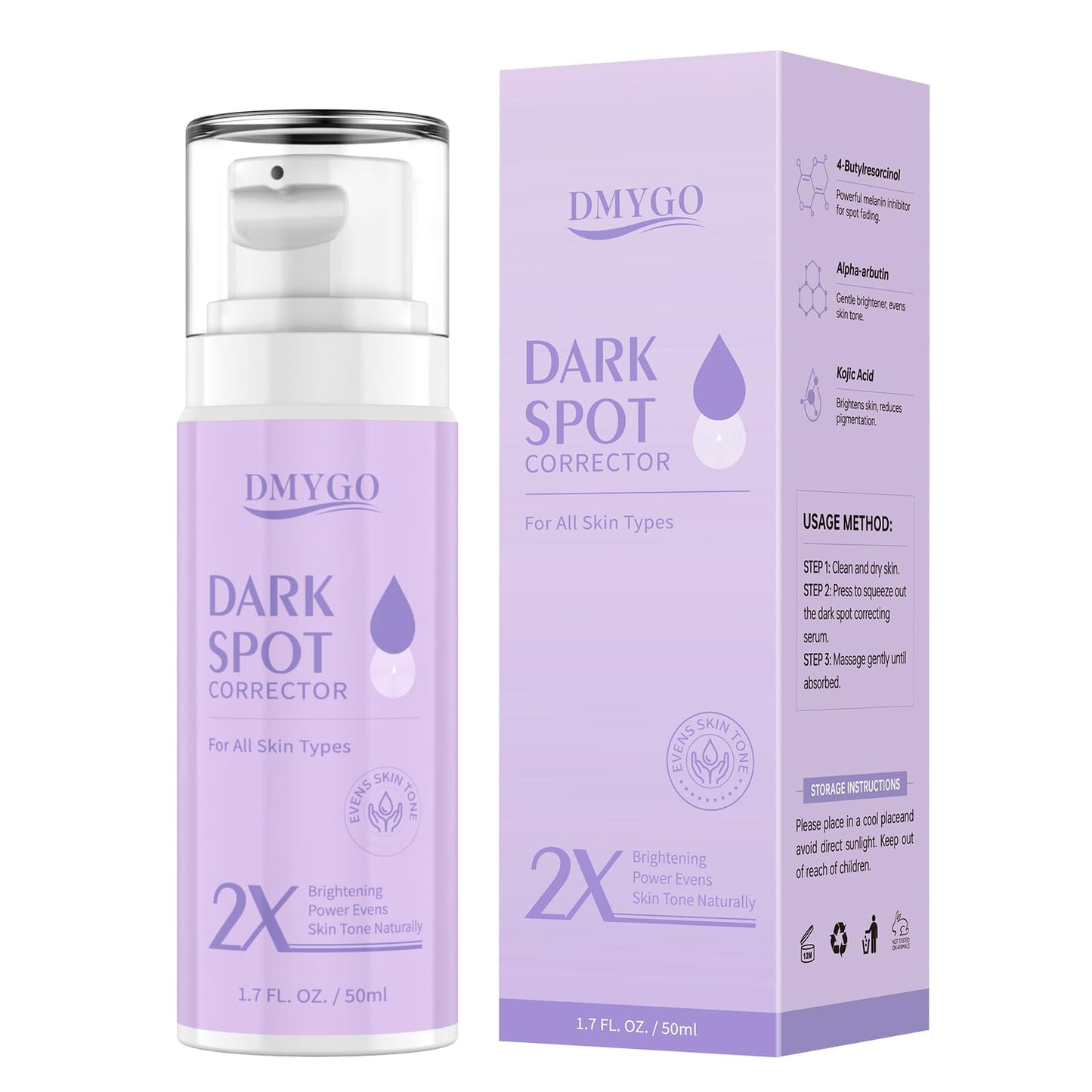 Dark Spot Remover for Face and Body - Dark Spot Corrector Serum for Sun Spots, Age Spots, Brown Spot，Freckles & Melasma - Skin Care Repair Evens Skin Tone for Women & Man Daily Use 1.69 FLoz