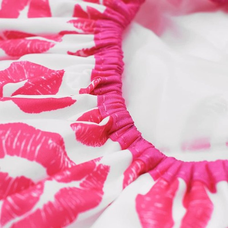 Reusable Shower Cap & Bath Cap & Lined, Oversized Waterproof Shower Caps Large Designed for all Hair Lengths with PEVA Lining & Elastic Band Stretch Hem Hair Hat - Fashionista Showered With Kisses