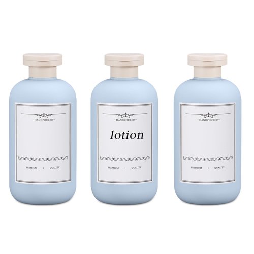 UMETASS 6.8oz Travel Bottles for Toiletries, Empty Plastic Squeeze Bottles with Flip Cap, Lotion Container for Toiletries (3 pack, bule)