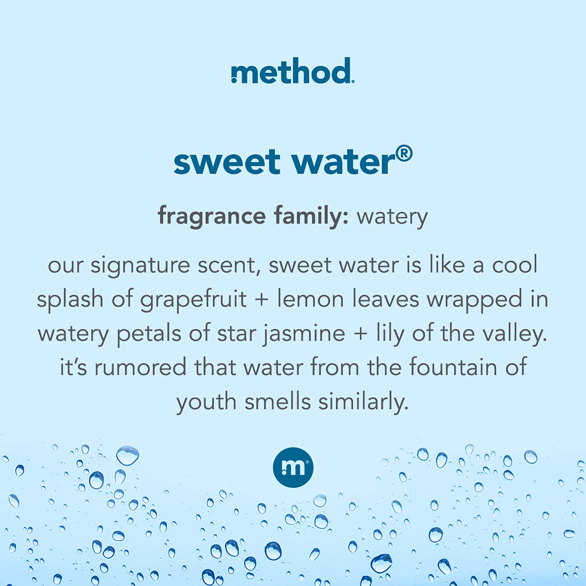 Method 00361 Foaming Hand Wash, Sweet Water Foaming, 10 oz Pump Bottle