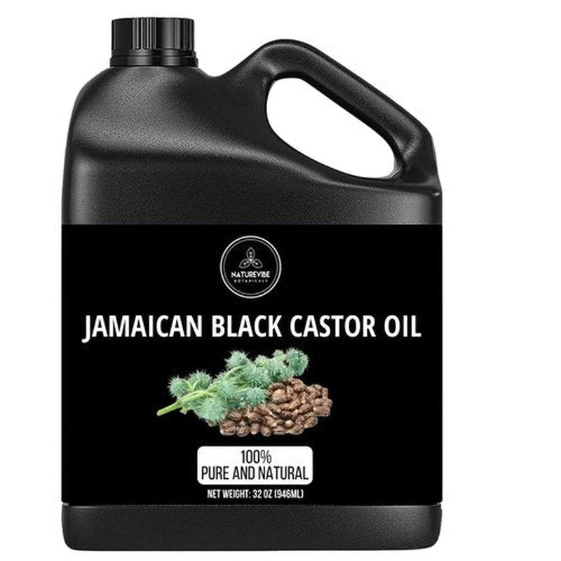 Naturevibe Botanicals Jamaican Black Castor Oil 32 Ounces | 100% Pure and Natural | Great for Skin Care and Hair Care
