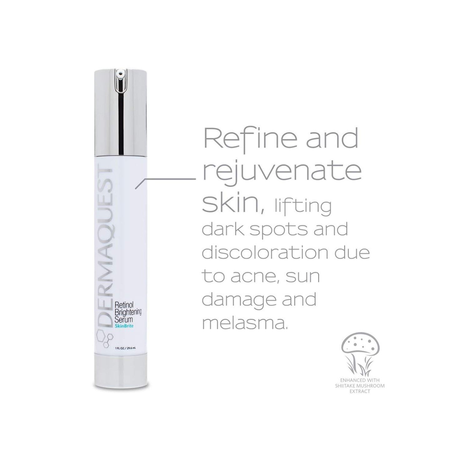 DermaQuest SkinBrite Skin Brightening Retinol Serum - Nighttime Anti Aging Facial Serum Treatment for Dark Spots, Pigmentation & Sun Damage - Anti Irritation Formula (1oz)