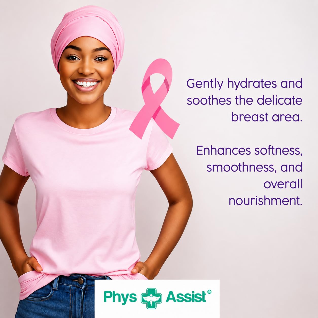 PhysAssist Oncology Cream for Breast Care Soothes and Pampers Delicately skin tissue. 4 oz