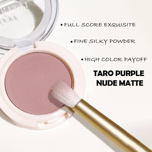 HHLTOH Eyeshadow Single Matte, High-Pigment Monochrome Eye Shadow Pressed Powder, Everyday Velvety Silky Eye Makeup Looks, Professional Long-Lasting Waterproof Eyeshadow Palette, Pink Purple 03