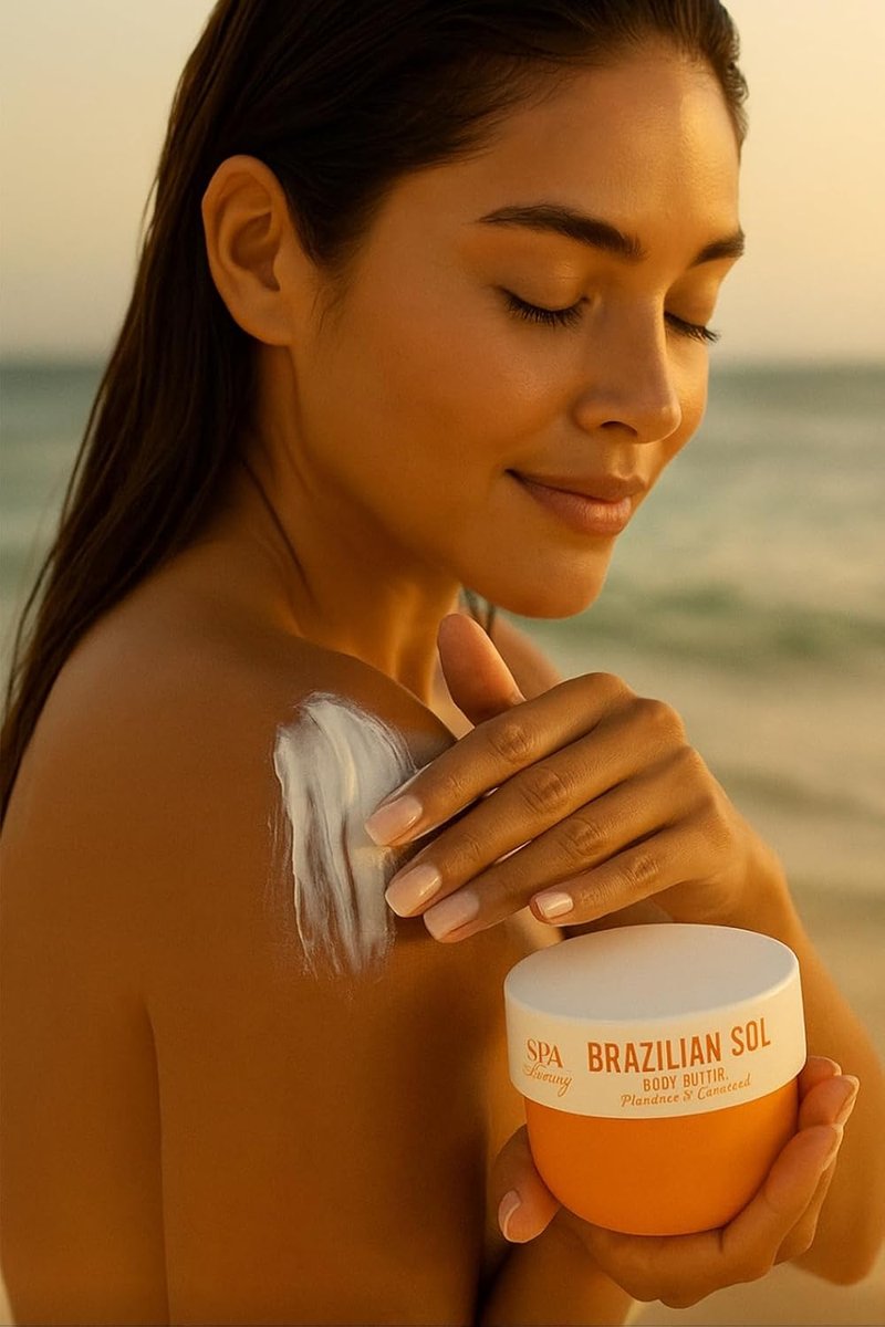 Brazilian Sol Body Butter - Pistachio Caramel Hydrating Cream | 6 oz Moisturizer