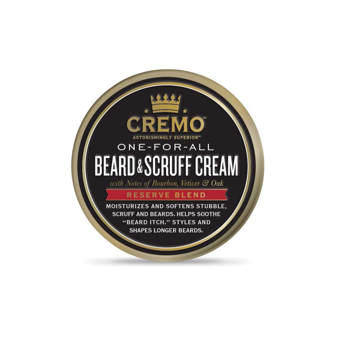 Cremo Distiller's Blend Beard & Scruff Cream - 4 oz | Soothes Itch & Light Hold Styling