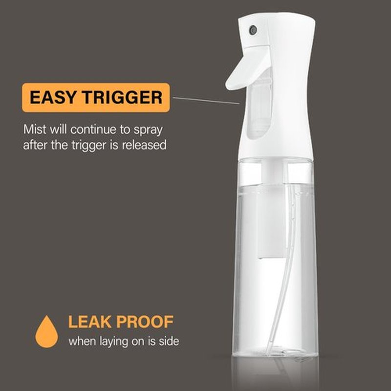 2 Pack Continuous Spray Bottle for hair - 10 Oz Ultra Fine Mist Sprayer | Water Spray Bottle For Hair Mister Spray Bottle | Hair Spray Bottles For Hairstyling, Cleaning, Salons (2pk 10oz)