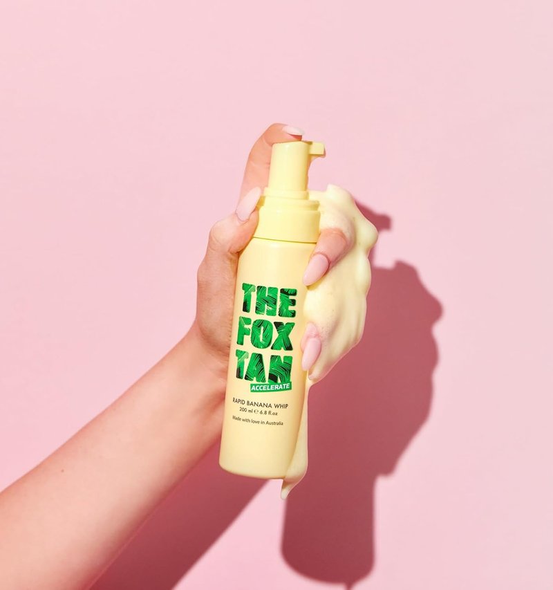 Fox Tan Rapid Banana Whip - Natural Tanning Accelerator Lotion for Deeper, Faster Tans | Hydrated Skin, 200mL