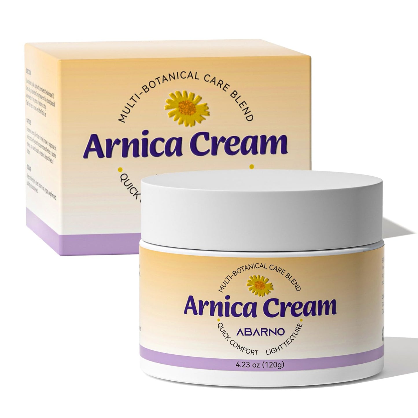 abarno Arnica Montana Soothing Body Cream, High Potency Botanical Formula, Supports Skin Vitality & Comfort, Non-Greasy & Fast-Absorbing, 4.23 fl. oz (120g)