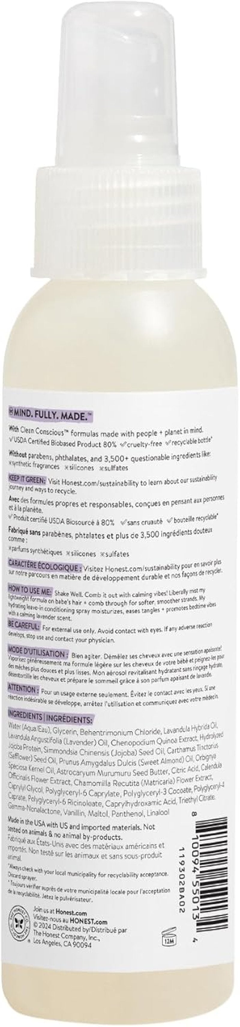 Conditioning Hair Detangler Spray Variety Pack - Tear-Free & Hypoallergenic | Lavender, Citrus Vanilla, Sweet Almond | 4 fl oz Each (Pack of 3)