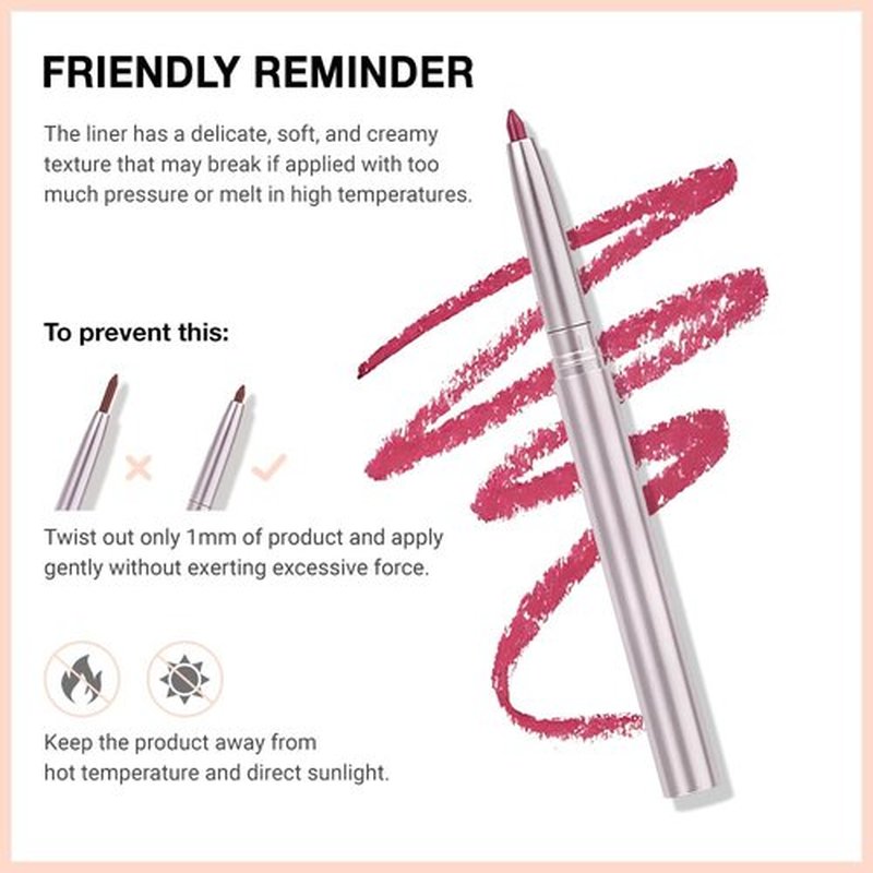 lip liner pencils, Modern Classic Lip Liner, Lip Liner Pigmented Vegan Matte, Lasting Finish Lip Liner, Luxurious Creamy Long Lasting Lip Liner, Prevents Feathering and Fading (08#Bean Paste Red, 1)