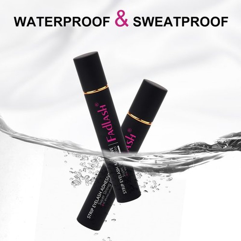 Eyelash Glue for False Lashes Super Strong Hold Eyelash Glue Black Lash Glue for False Lashes Waterproof Strip Lash Glue Professional Latex Free Sensitive Eyes