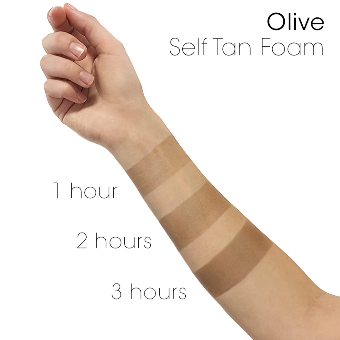 Minetan Self Tan Foam | Olive - 1 Hour Express, Best Sunless Tanning Mousse for a Dark Bronze Finish, Face & Body Fake Tanner, Ultra Hydrating Glow, Vegan & Paraben Free, 6.7 Fl Oz