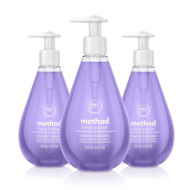Method Gel Hand Soap, French Lavender, Biodegradable Formula, 12 Fl Oz (Pack of 3)