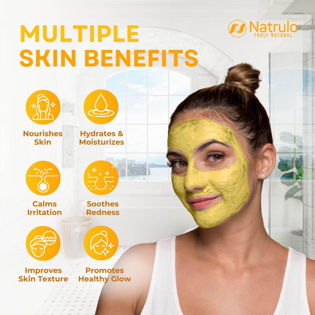 Sulfur Face Mask – All Natural Brightening Facial Clay Mask Powder – Glowing Skincare for Oily & Blemish-Prone Looking Skin – Sulphur & Bentonite Clay Absorb Excess Oil and Cleanse Pores, Made in USA