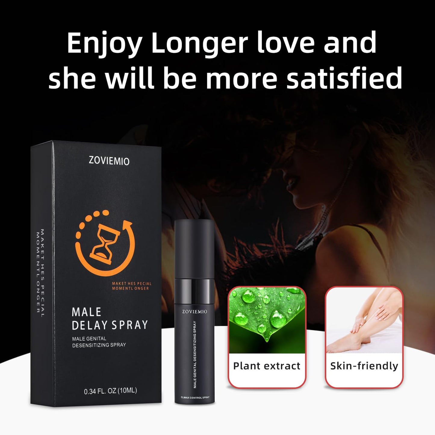 Delay Spray, Male desensitizing Spray delay Sprite Duration Sprayer Last Longer in Bed for Men, Climax Control Gift for him