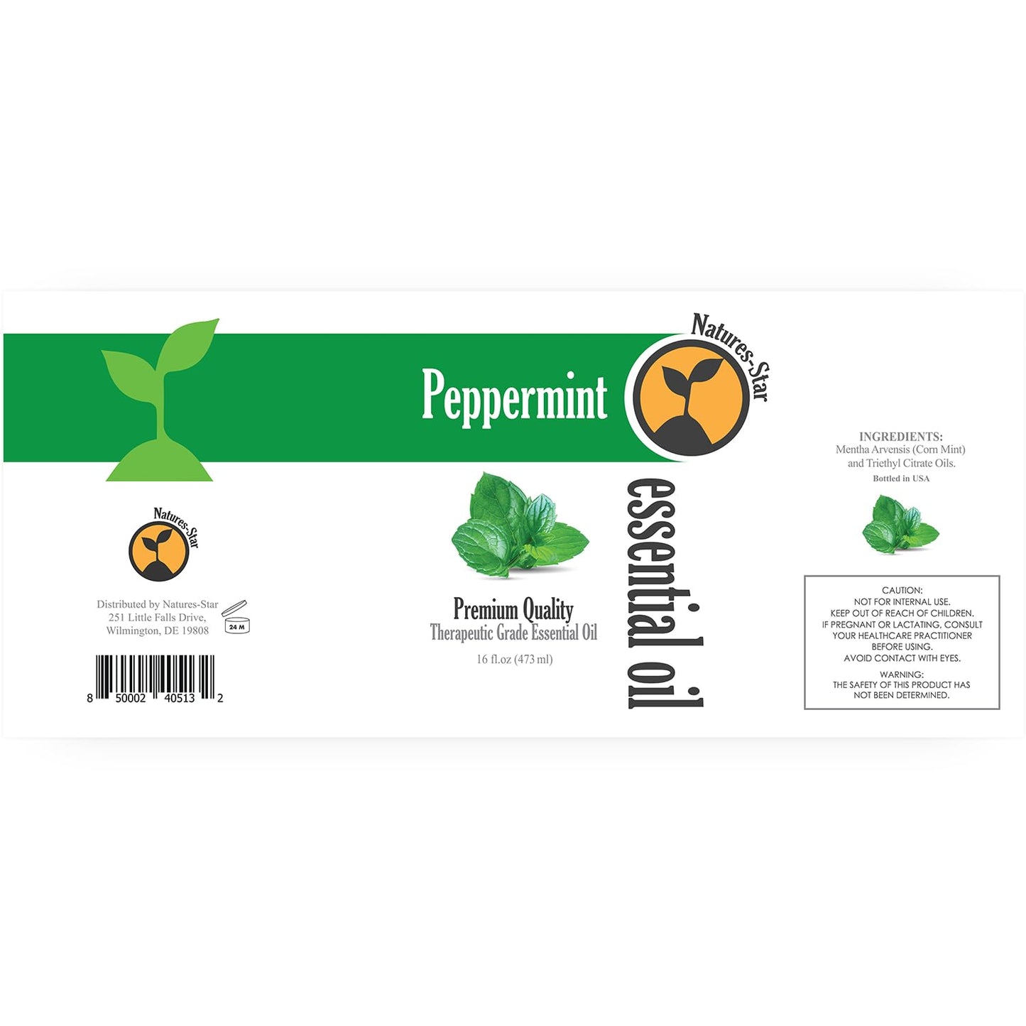 Natures-Star Essential Oil Peppermint 16 oz Therapeutic Grade