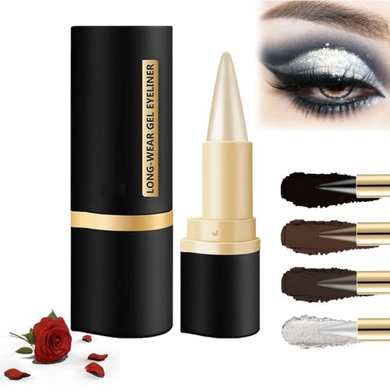dfgsxifc Bousalutend Eye Liner, Bousalurrens Eyeliner Cream, Athartle Natural Waterproof Eyeliner Cream, Matte Quick-Dry Eyeliner, Eyeliner for Mature Women Gel, Halloween Make Up for Adults (01)