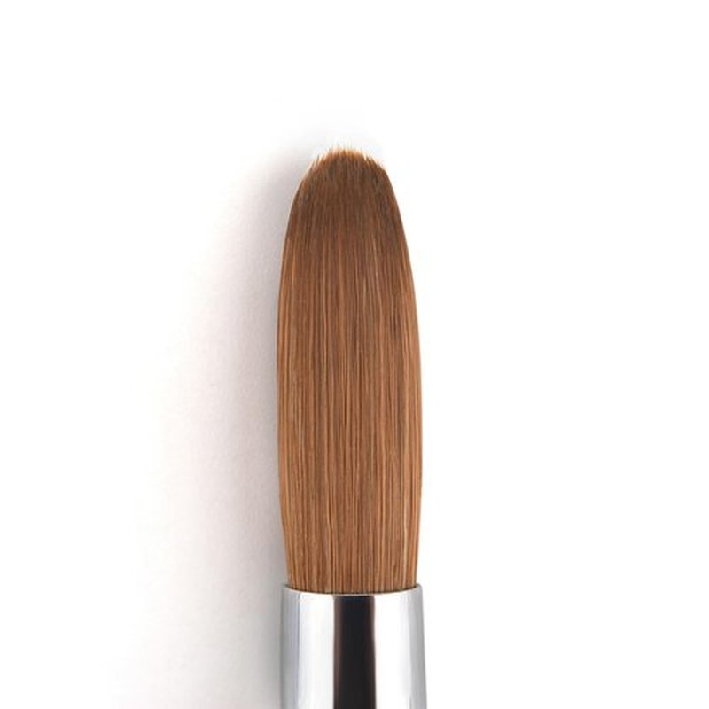 KADS 16# Pure Kolinsky Hair Bristles Acrylic Nail Brush Oval Crimped Shaped RedWood Handle Professional Salon Quality (16#)