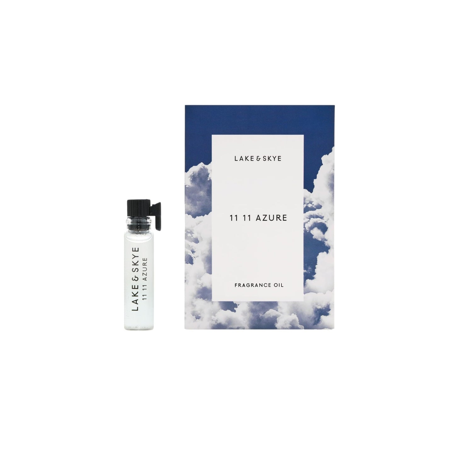 Lake & Skye 11 11 Azure Fragrance Oil Sample Perfume, Unisex Aquatic Floral & Skin Musk Scent with Water Accord & Bergamot, 0.06 fl oz (2 ml)