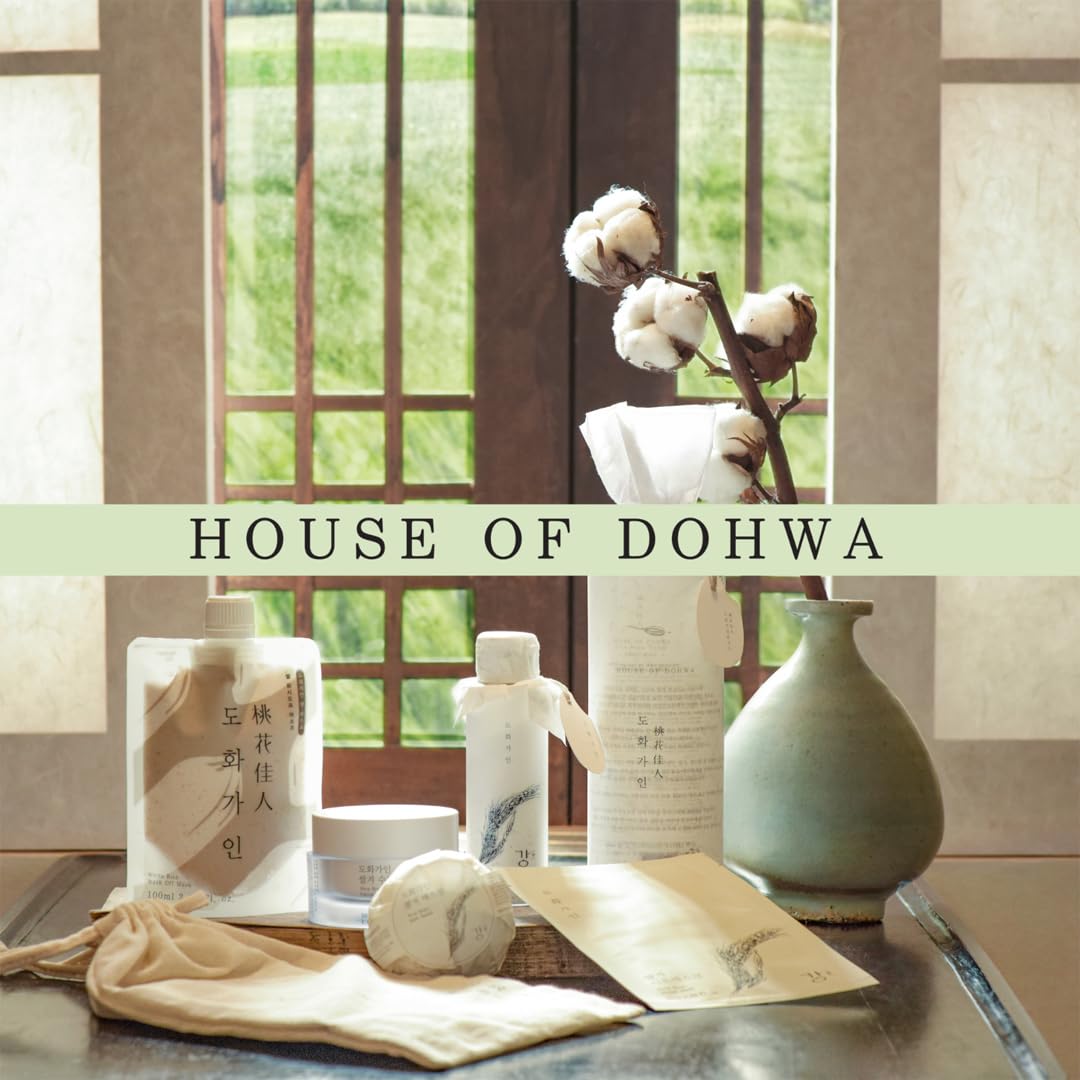 House of Dohwa, White Rice Wash off Facial Mask l Daily Skincare Essential Korean Skin Care Produced from Domestically Harvested Ingredients, Gentle Hydrating & Soothing l 3.38 fl. Oz