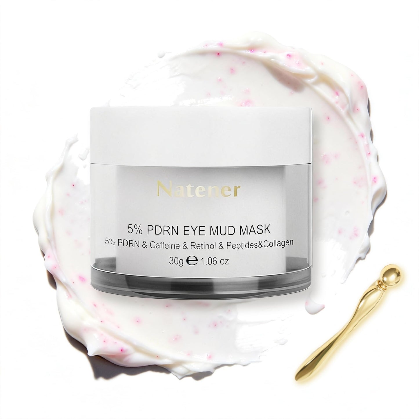 5% PDRN Eye Cream Clay Mask, DIY Under Eye Patches for Puffy eyes, Dark Circles & Wrinkle Custom Fit on All Face | Caffeine, Retinol, Collengen, Peptides, Hyaluronic - Korean Popular EyeCare - 1.06OZ