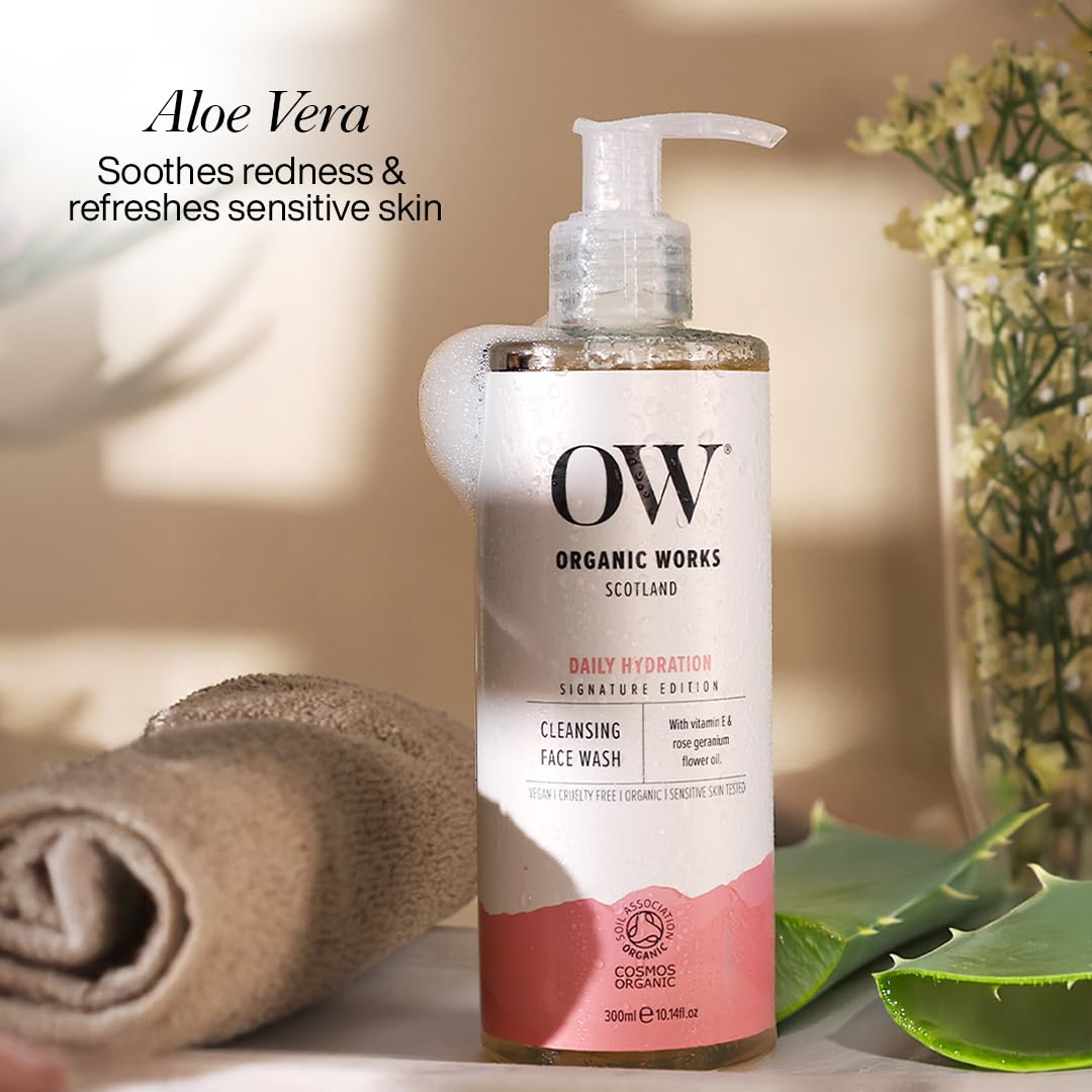 Organic Works Daily Hydration Cleansing Face Wash for Unisex - 10.14 oz Face Wash