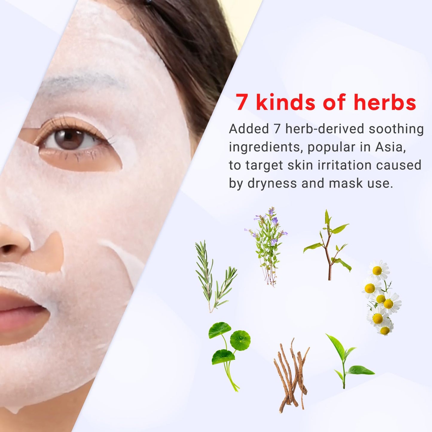Lululun 7 Sheet Vitamin C Face Masks Skincare for Women & Men, Daily Face Mask Sheet for Pore Firming & Dull Skin, Facial Mask Sheet with 7 Herbs, Japanese Sheet Masks with 7+1 Vitamin Complex HYDRA V