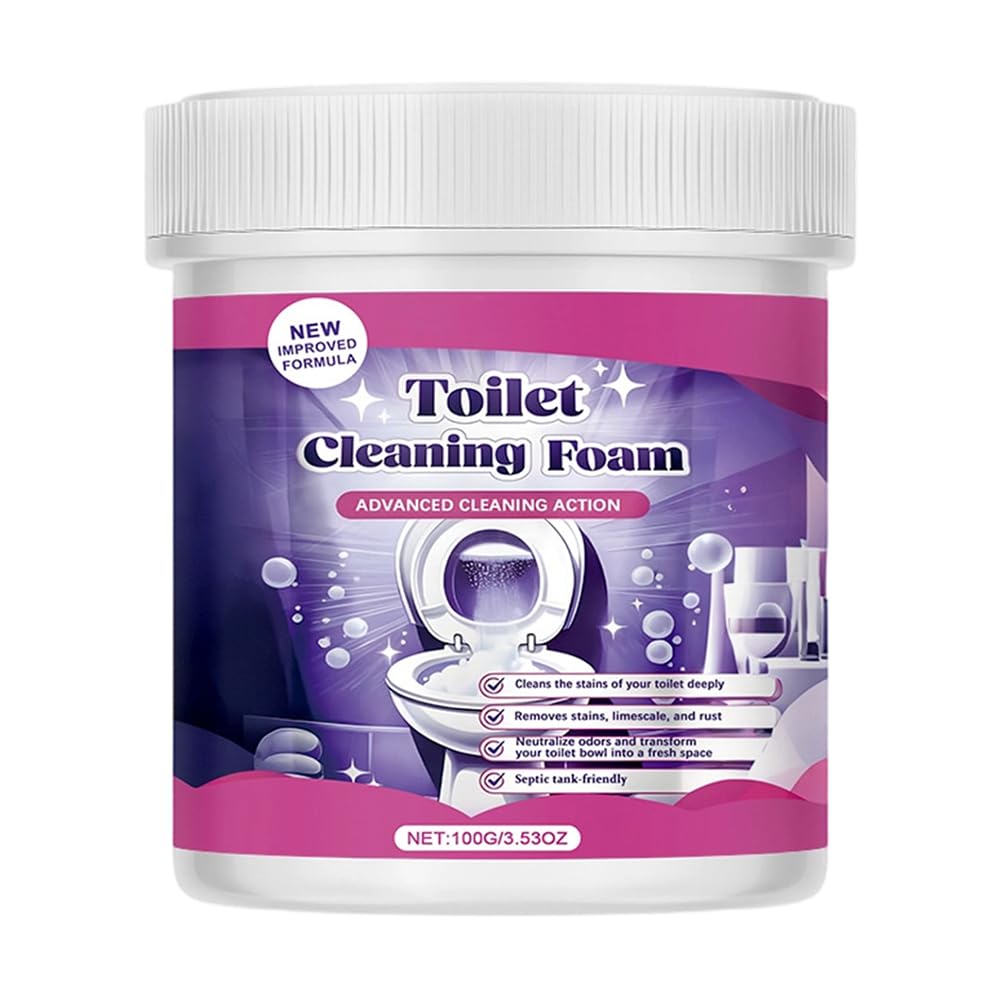 PVZXR 2026 Upgrade Fizz Clean Toilet Cleaner, Fizz Toilet Cleaning Foam, Fizz Cleaning Powder, Fizz Clean Foam Cleaner, Touch Free Foaming Foaming Powder – Bathroom Toilet Cleaning Powder (1pcs)