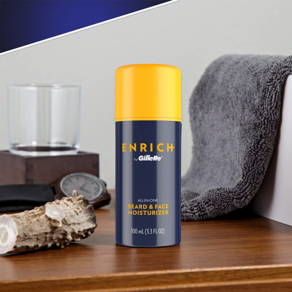 Gillette Enrich Beard & Face Moisturizer for Men - 3.3 fl oz