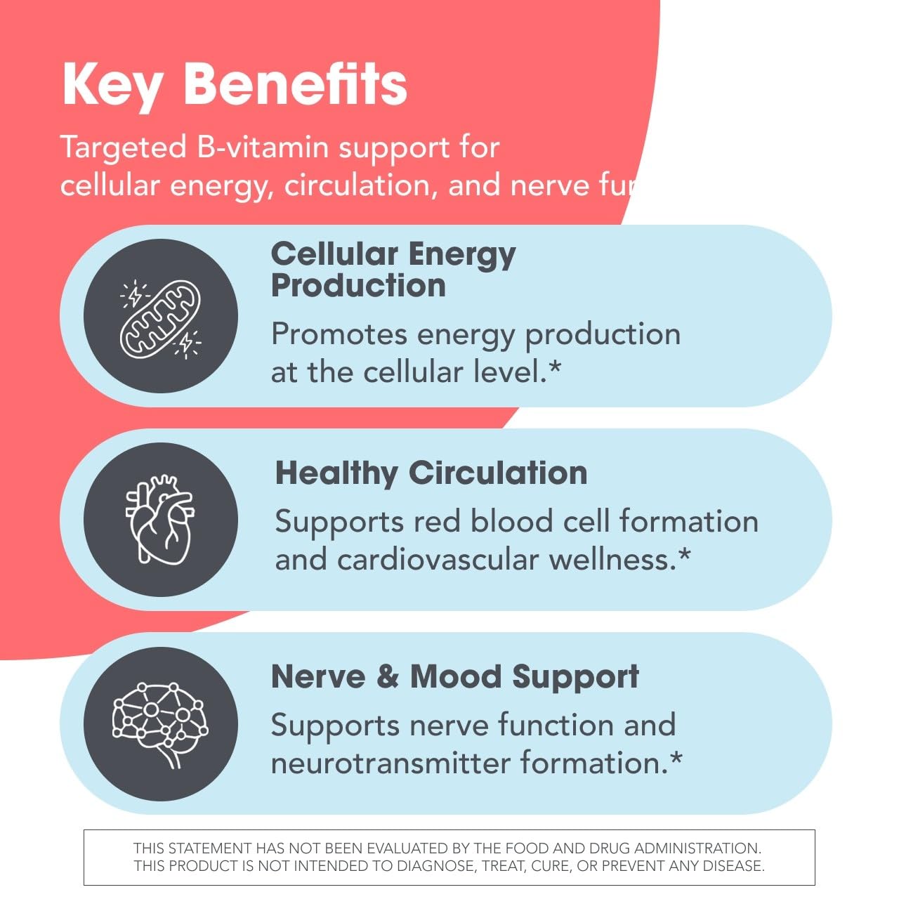 Metabolic Maintenance B-Complex - Supports Energy, Circulation & Nerve Health - Methylated B Vitamins with Choline and Inositol - 90 Servings - 90 Capsules