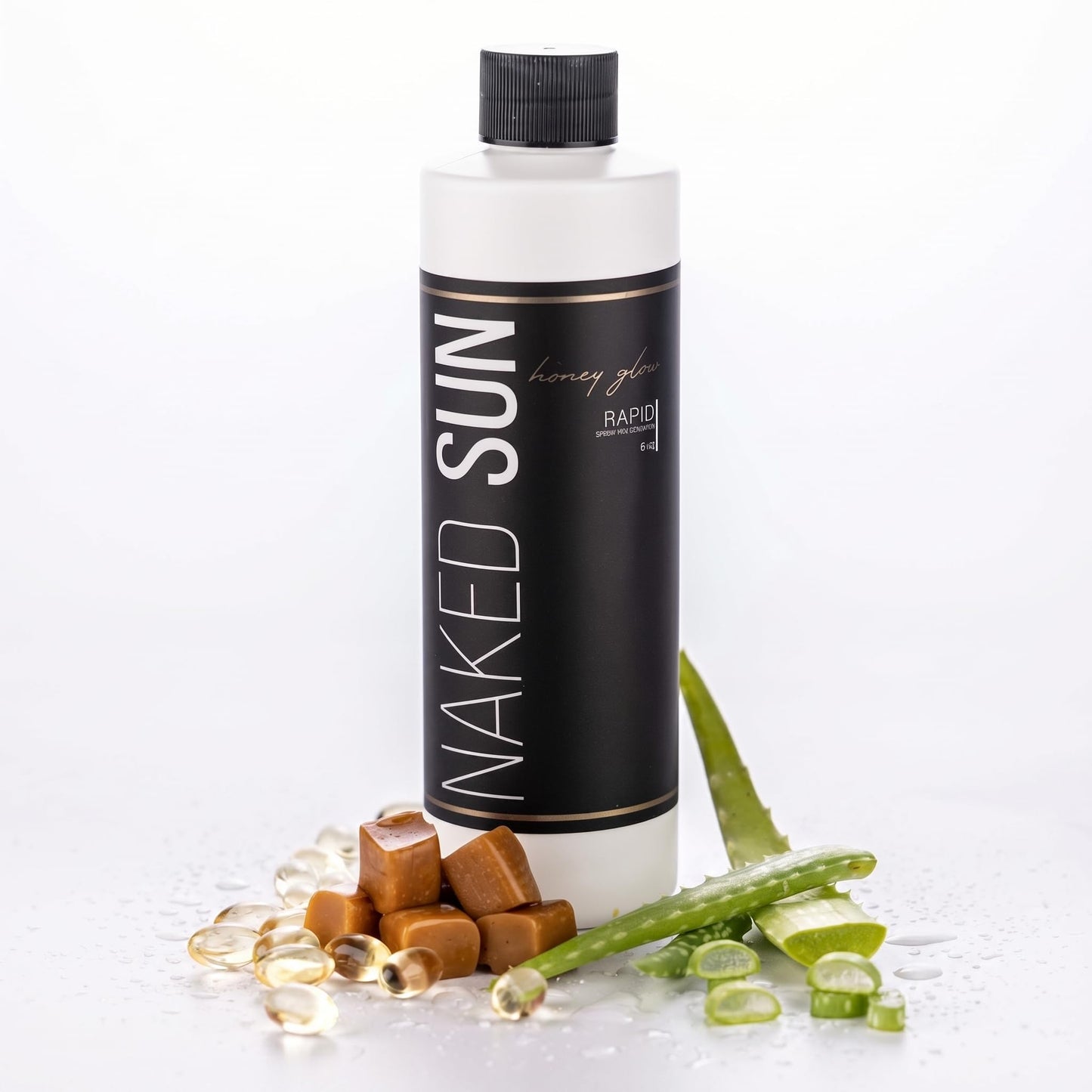 Naked Sun Fascination FX Spray Tan Machine with Honey Glow Rapid Develop Violet Tanning Solution - 8 oz Bundle (2 Items)