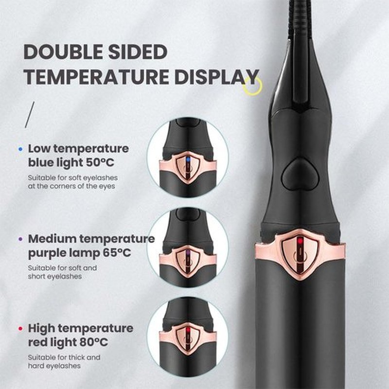 Heated Eyelash Curler, 2024 Mini Electric Eyelash Curler, Portable USB Eye Lash Electric Eyelash Curler, Eyelash Styling Tool Beauty Makeup Tools for Women Girls(White)