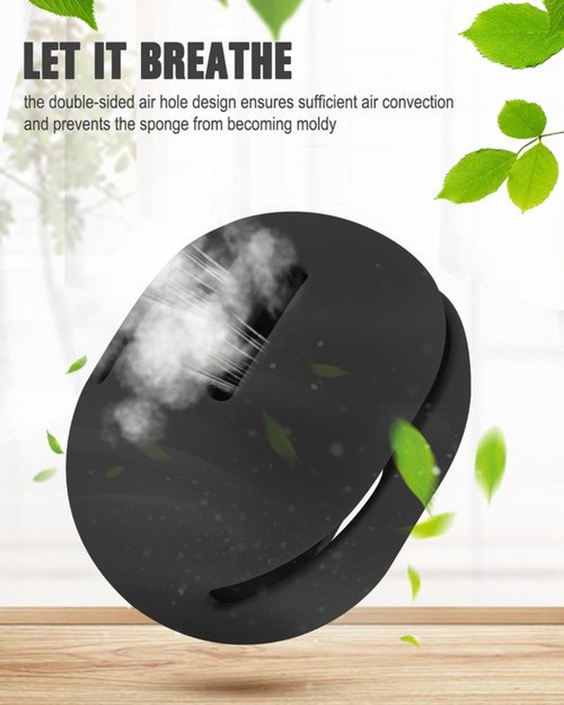FERYES 2 PCS Makeup Sponge Holder – Shatterproof Eco-Friendly Silicone Beauty Make Up Blender Case for Travel