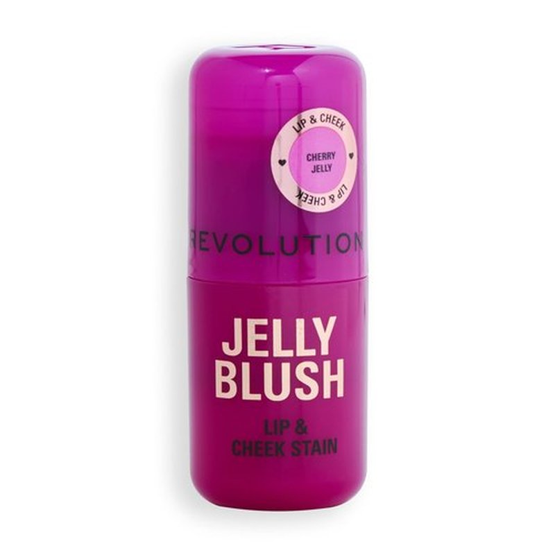 Revolution Beauty Jelly Blush Stick Lip & Cheek Stain, Long-Lasting & Buildable with Hyaluronic Acid & Aloe, Vegan & Cruelty-Free, Cherry Red