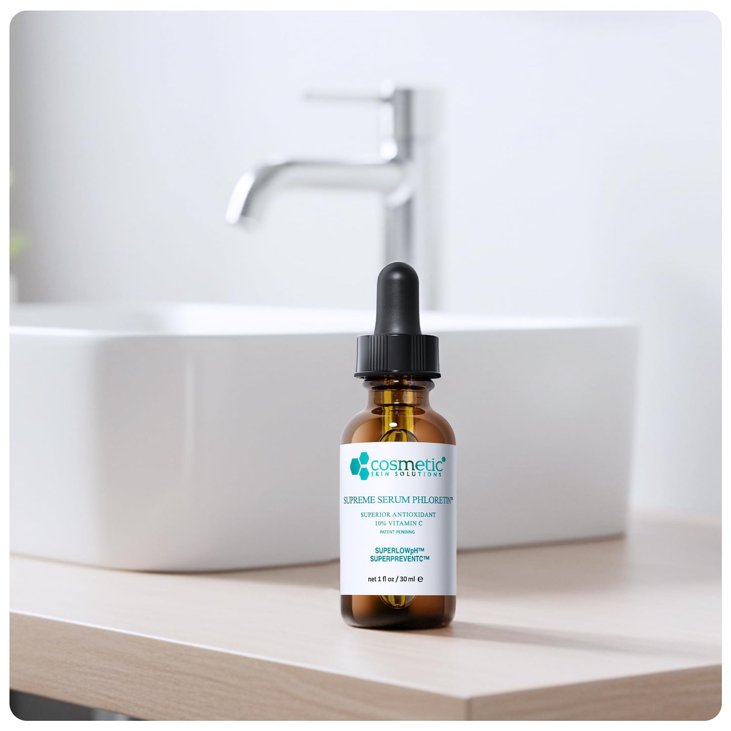 Supreme Serum Phloretin – Vitamin C & Phloretin Antioxidant Formula with Hyaluronic Acid & Glutathione – Anti-aging, Firming & Hydrating Face Treatment for Radiant, Even Skin Tone – 2 fl oz