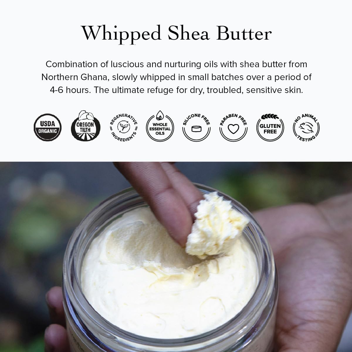 evanhealy Whipped Moroccan Argan Butter | Organic Shea Butter, Argan Oi & Lavender | Moisturize & Revitalize Dehydrated Skin