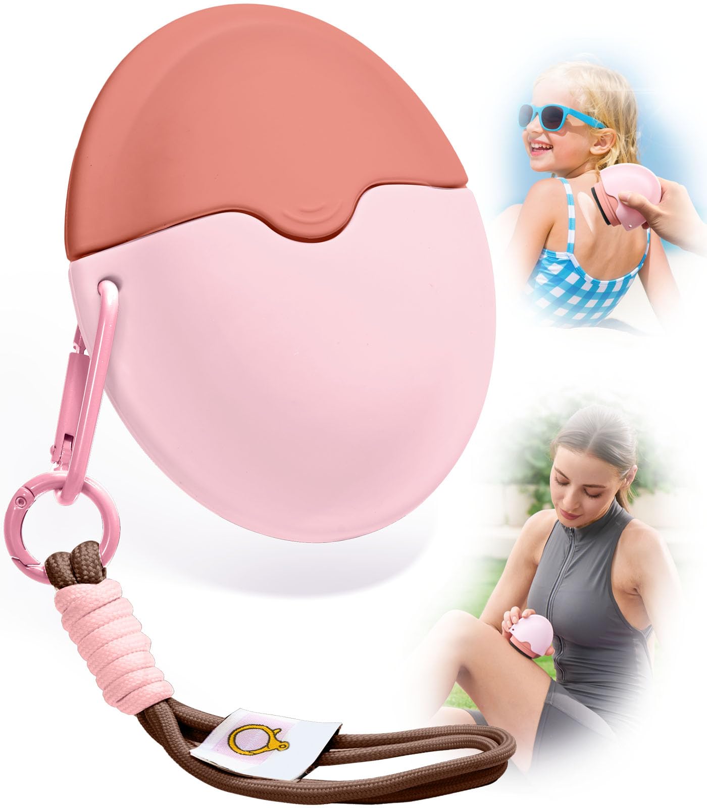 KYHDIYA Sunscreen Applicator - Refillable Roll on Sponge Sunscreen, Suncream & Lotion Applicator For Kids, Adults & Families - Travel Size Essentials for Vacation and Summer Beach