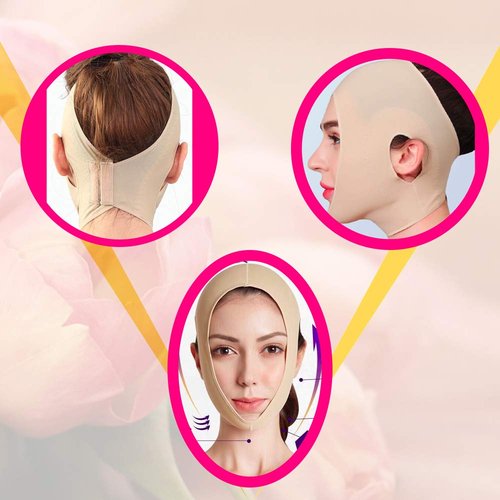 Reusable Chin Slimming Strap Face Lift Tape V Line Lifting Face Mask Double Chin Reducer Face Neck Slimmer Jawline Shaper Anti Snoring Snore Stopper (L)