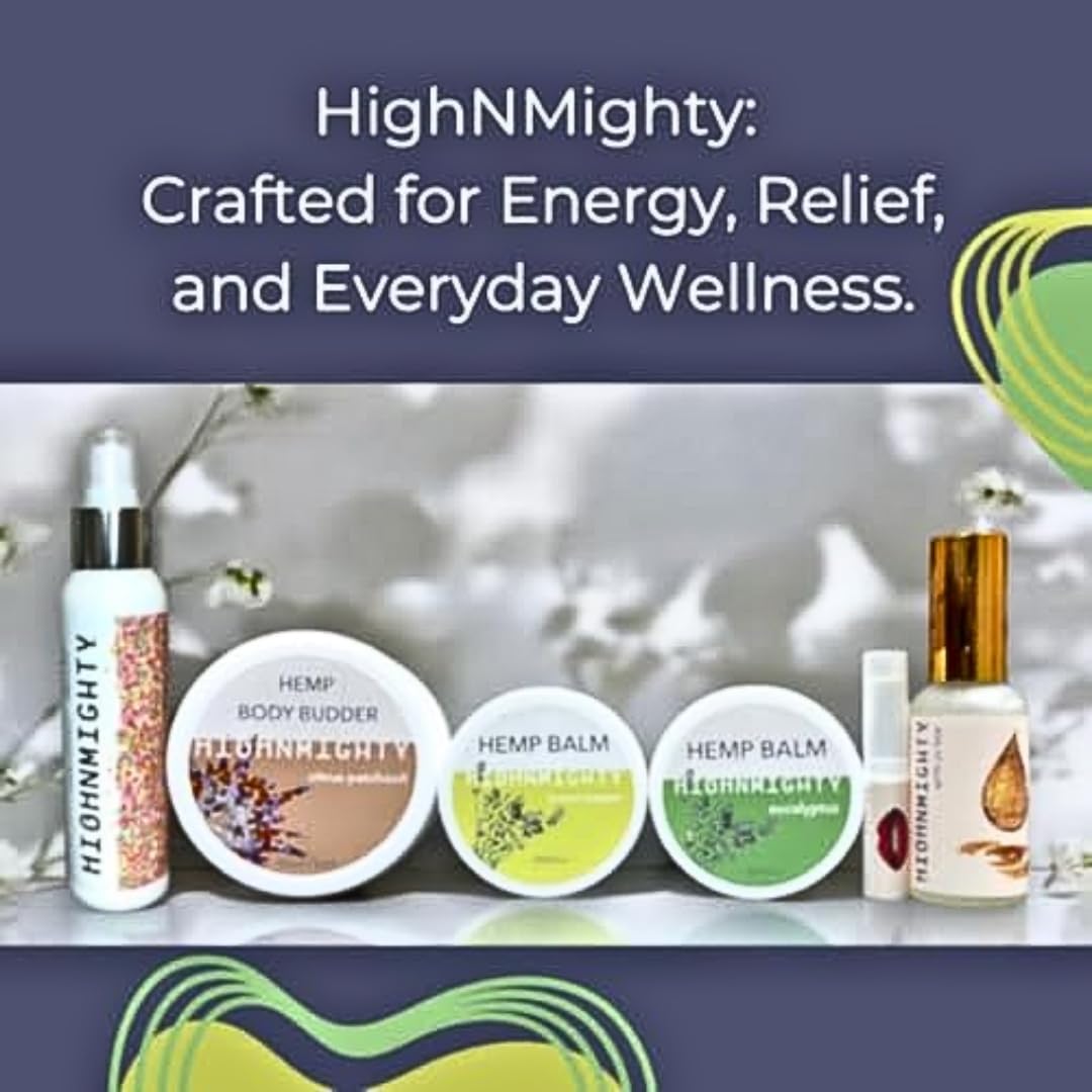 Highnmighty Maximum Strength Hemp Balm Salve | Relaxing, Natural, Fast-Acting Topical Cream for Muscle Joint Back Knee Shoulder Neck Elbow Hand Foot Relief, 60ml (2oz)