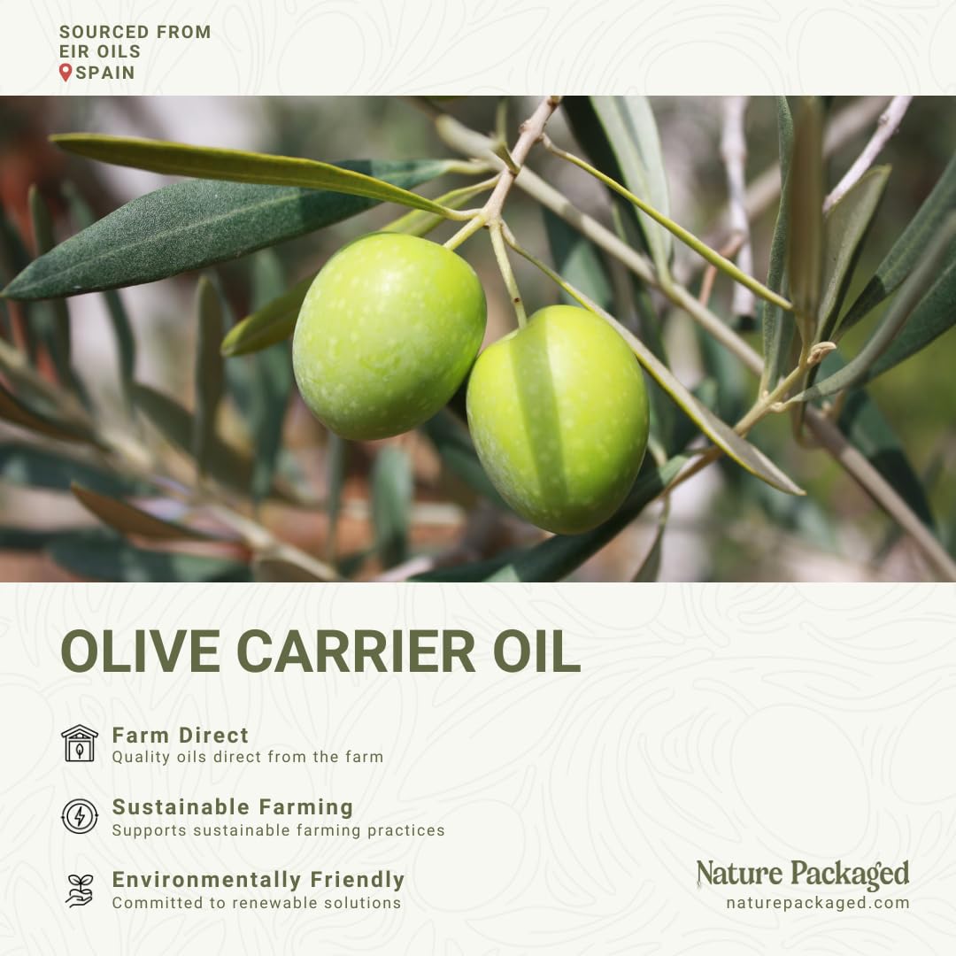 Nature Package Olive Oil for Hair - 100% Pure Cold Pressed Natural Olive Oil for Skin (Aceite de Oliva) for Essential Oils Dilution, Soap Making, Skincare, and Massage Premium Grade (16oz)
