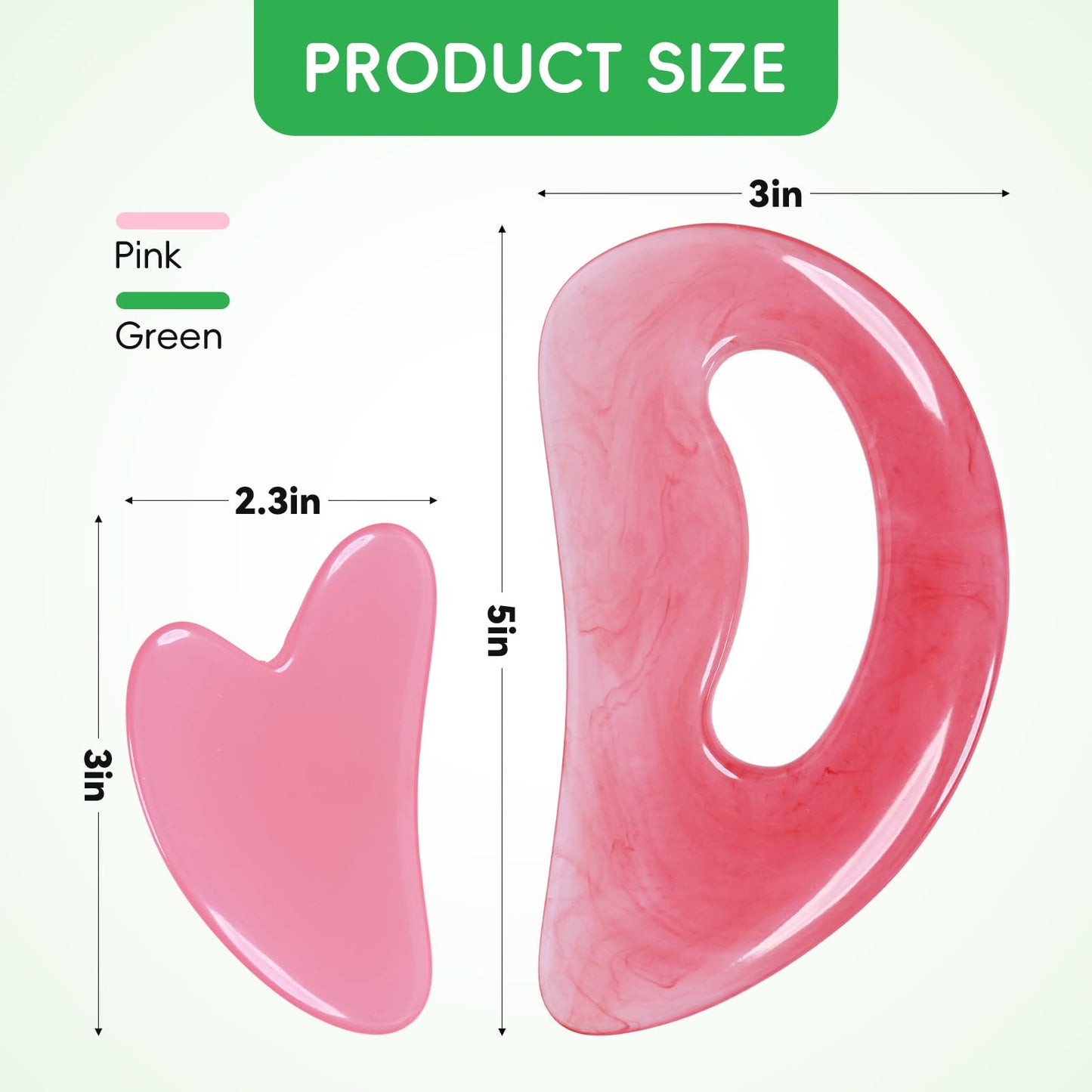 FDKJEJC Body Gua Sha Tool Cellulite Guasha Tool for Body Body Massage Tools (Natural Resin) Lymphatic Drainage Tool Guasha Tool for Face，Back, Legs, Women's Body Shaping Tools (Pink) (Pink)