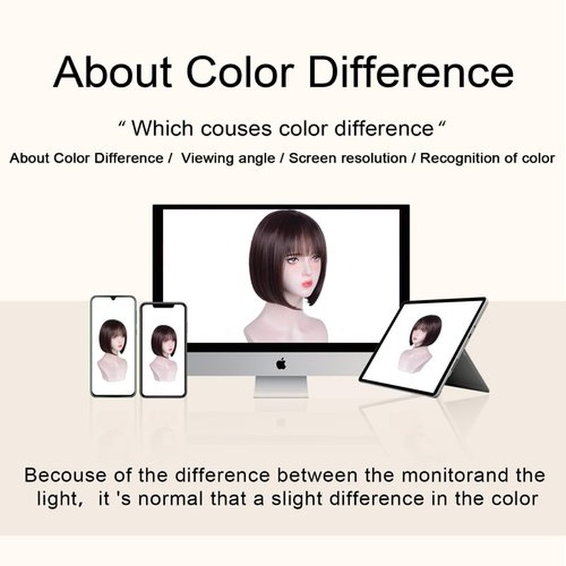 Aida ble Short Brown Bob Wig With Bangs Straight Bob Wigs for Women Brown Bob Synthetic Wig Super Soft and Easy to Wear Straight Bob Wig Colorful Synthetic Wig for Daily, Cosplay, Halloween