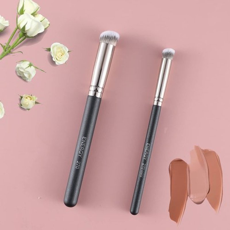 ENERGY Foundation Brushes Set Professional Under Eye Concealer Brushes Perfect For Blending Liquid Cream or Flawless Powder Cosmetics Buffing Stippling Concealer Premium Synthetic Bristles