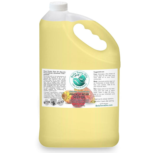 Pure Prickly Pear Seed Oil – High Vitamin E for Skin & Hair | 1 Gallon, Non-Greasy, Rapid Absorption