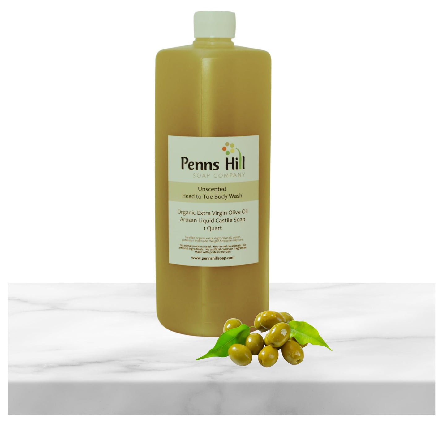 Penns Hill Organic Olive Oil Soap Unscented Quart