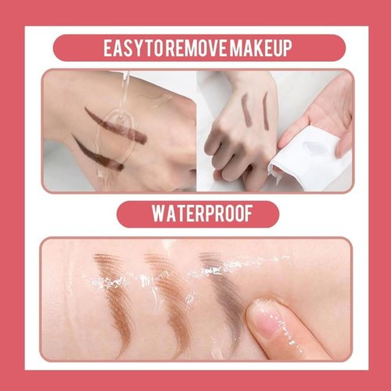 Microblading Eyebrow Pencil,2025 NEW Microblading Eyebrow Pen with 4 Tip Eye Brow Pen,Natural Makeup Fine Stroke Magic Eyebrow Pencil Stay on All Day(Dark Brown+Light Brown)