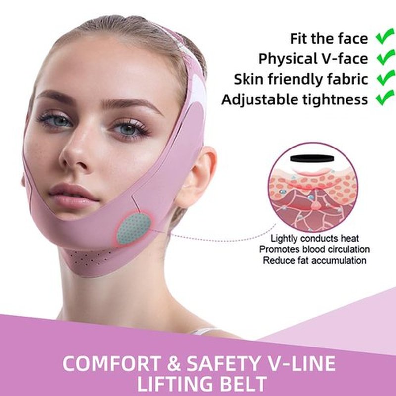 Graphene V-Line Mask Chin Up Mask V Shaped Face Mask Chin strap for sleeping, Jaw Exerciser(lilac)