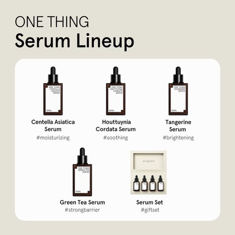 ONE THING Tangerine Serum 2.7 Fl Oz | Citrus Vitamin C HA Hyaluronic Acid Hydrating Brightening Facial Ampoule for Glowy Glass Skin | Discoloration Breakouts Dull Tone | Vegan Korean Skin Care