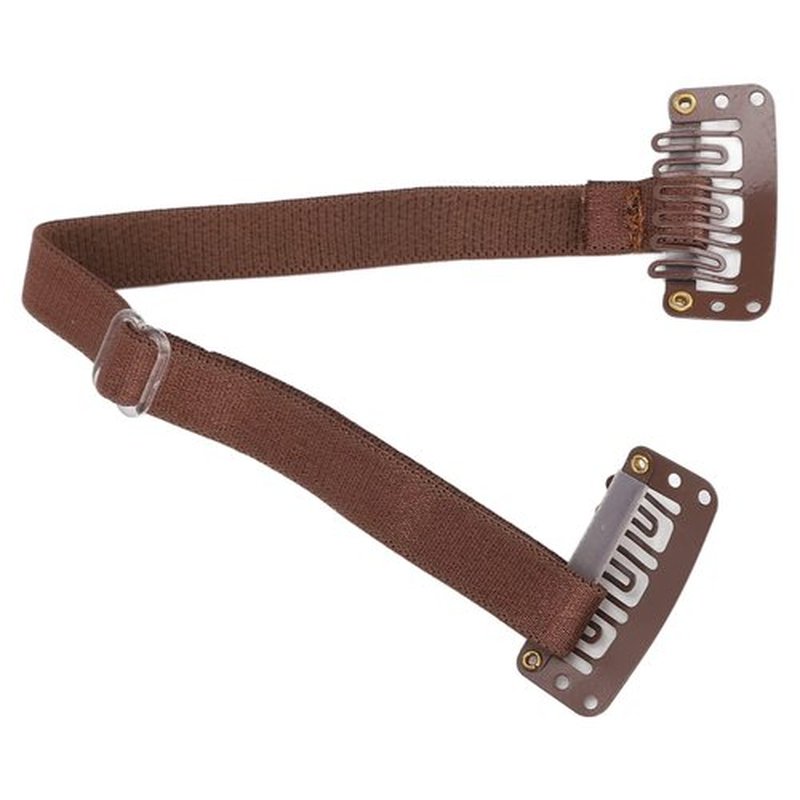 Facelift Band,Facelift Bands With Clips,Face Lifting Band, 4Pcs Adjustable Elastic Facial Belt Eye Wrinkle Removal Belt with Hairclip, Firm Skin (Brown)